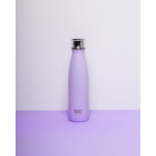 Built 500ml Double Walled Stainless Steel Water Bottle Lavender - Purple