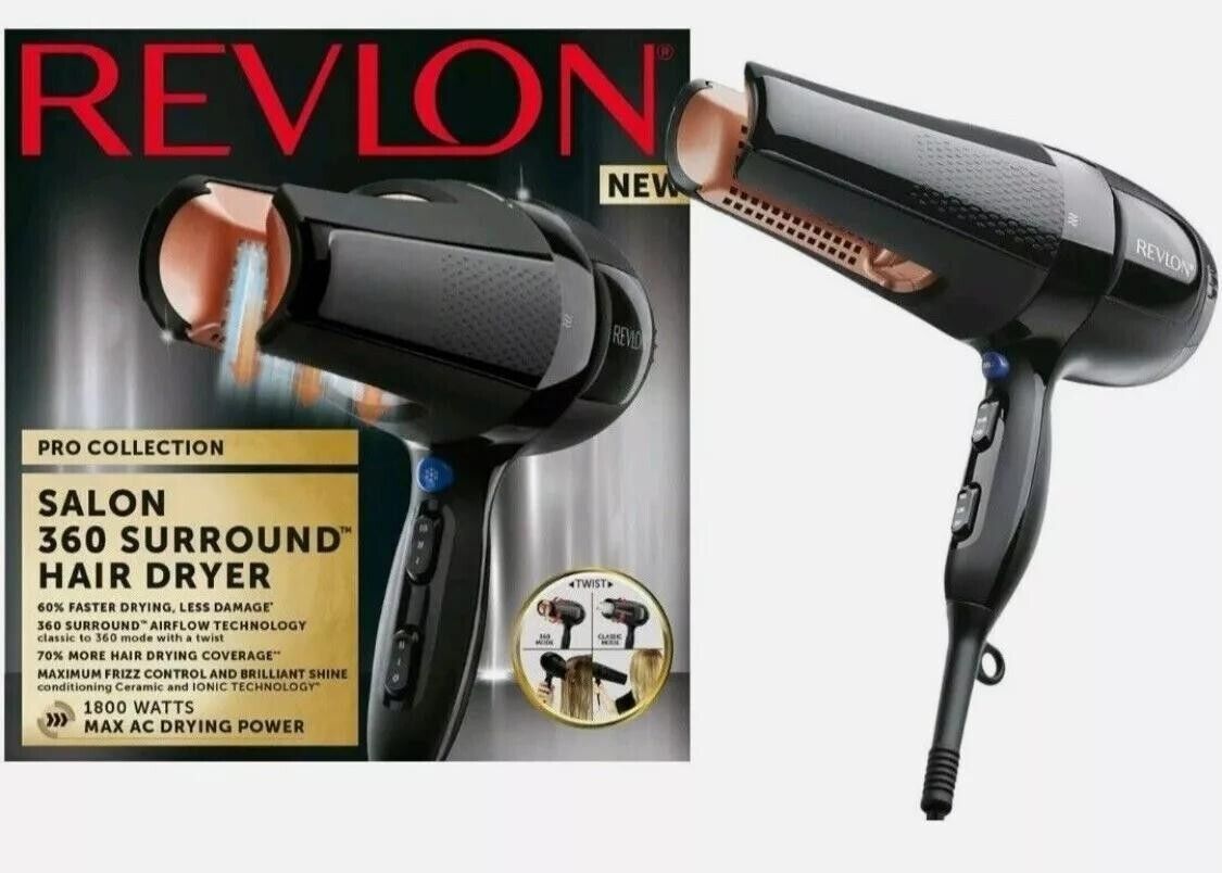 Revlon Pro Collection Salon 360 Surround AC Hair Dryer, 1800 W RRP £89.99