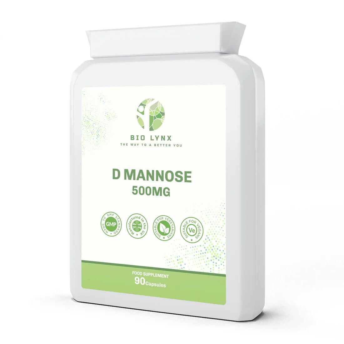 D-Mannose (500mg) Food Supplement - 90 Capsules