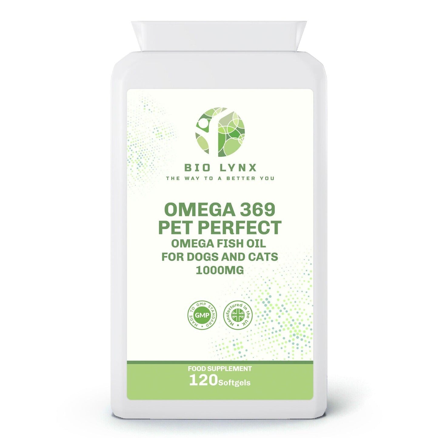 Omega 369 Pet Perfect Omega Fish Oil - for Dogs and Cats - 1000mg 120 Capsules