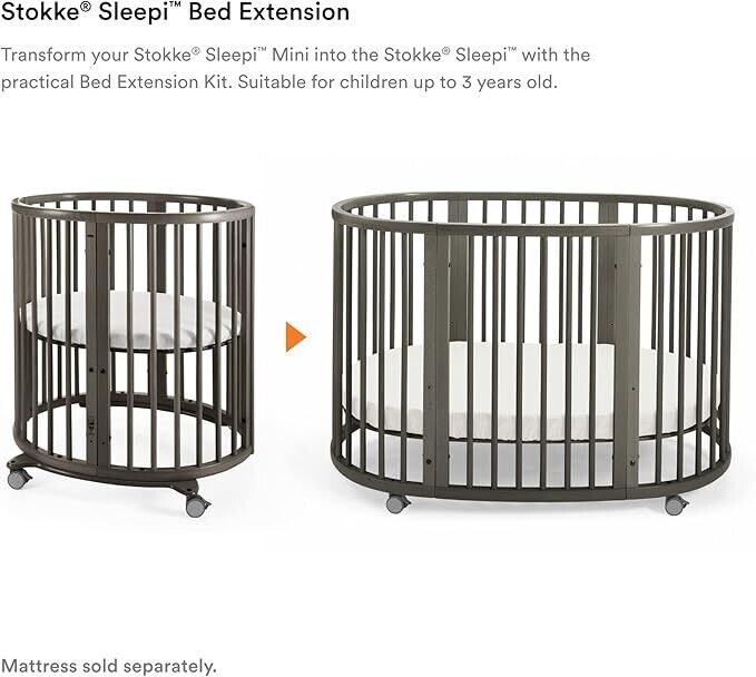 Stokke Sleepi Bed Extension, Hazy Grey RRP £262