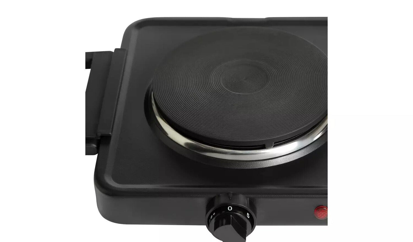 Cookworks 2500W Table Top Double Hotplate Hob 939/4827