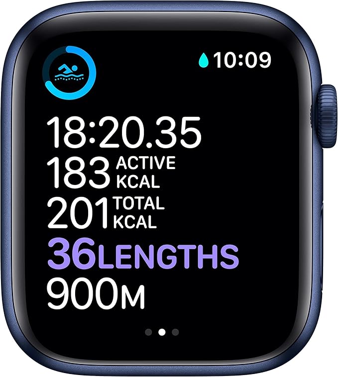 Apple Watch Series 6 (GPS, 44MM) Blue Aluminium Case with Deep Navy Sport Band